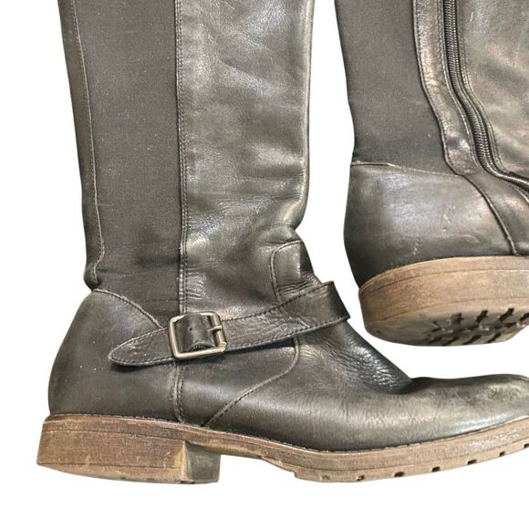 Kenneth Cole riding boots leather upper size 8 1/2 black - Picture 5 of 10